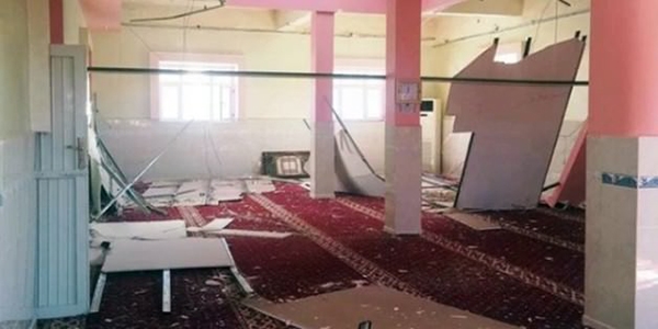 Teröristler camiyi kullanılamaz hale getirdi