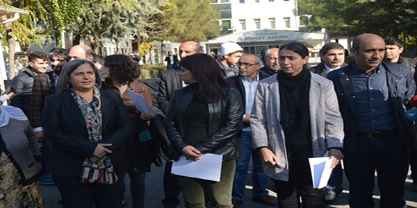 Diyarbakır'da HDP ve DBP'li gruba, bir kadın tepki gösterdi