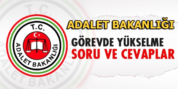 Adalet Bakanlığı görevde yükselme sınavı soru ve cevapları