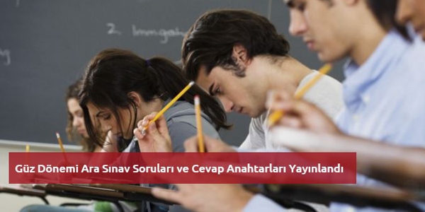 AÖF ara sınav soruları yayımlandı