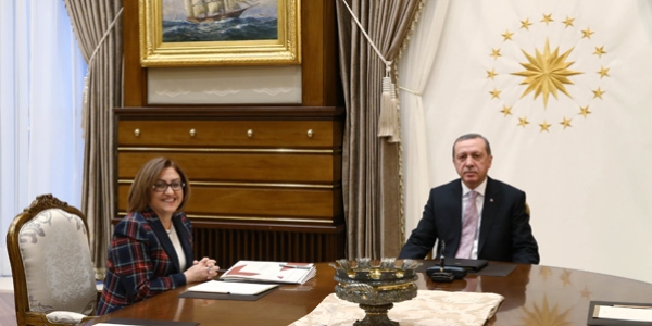Erdoğan, Başkan Fatma Şahin'i kabul etti