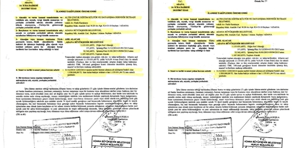 Paralel yapının trilyonluk icra işleminin belgesi