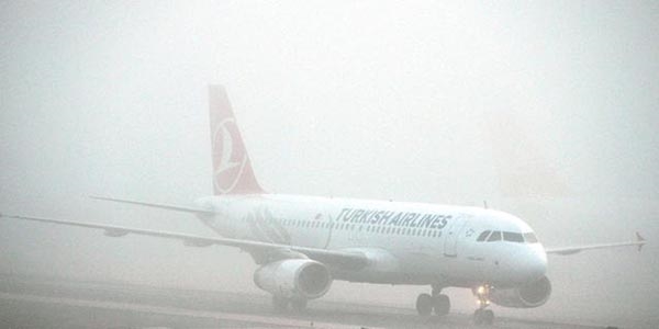 Sivas'ta hava ulaşımına sis engeli