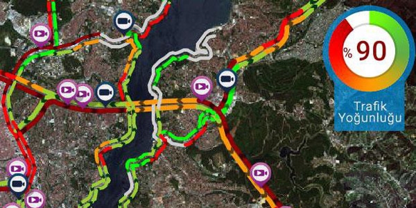 Trafik yoğunluğu yüzde 90'ı buldu