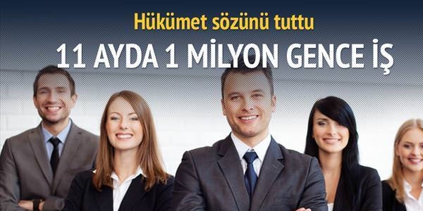 1 milyon gence istihdam