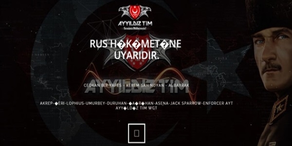 Ayyıldız Tim Rus sitelerini hackledi