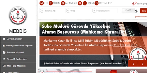 Mebbis Sınav Modülünde yeni açıklama