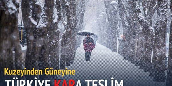 Türkiye'nin en sıcak illeri bile kara teslim