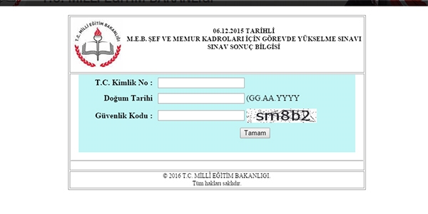 MEB, şef ve memurlar için GYS sonuçlarını açıkladı