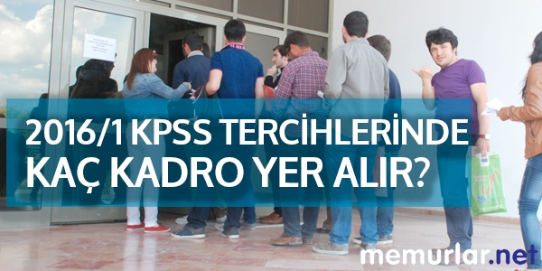 2016/1 KPSS alımlarında kaç kadro yer alır?