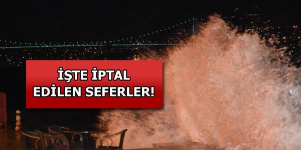 Deniz ulaşımına lodos engeli
