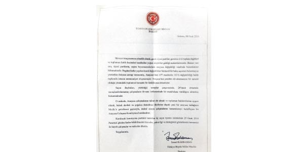 TBMM Başkanı 25 Ocak'a kadar üç isim istedi