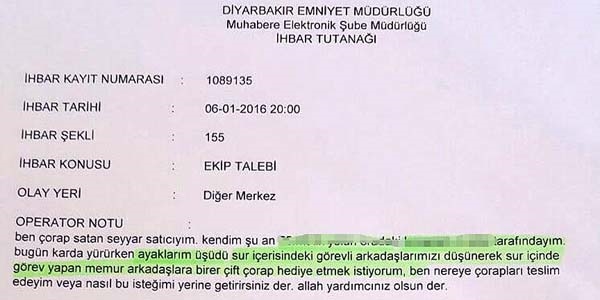 Seyyar satcdan polise duygulandran destek