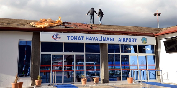 Tokat'ta rzgar havaliman terminalinin ats uurdu