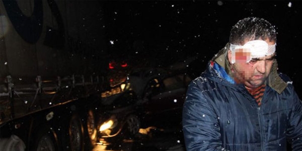 Bolu'da kazada yaralanan sürücü hastaneye gitmedi