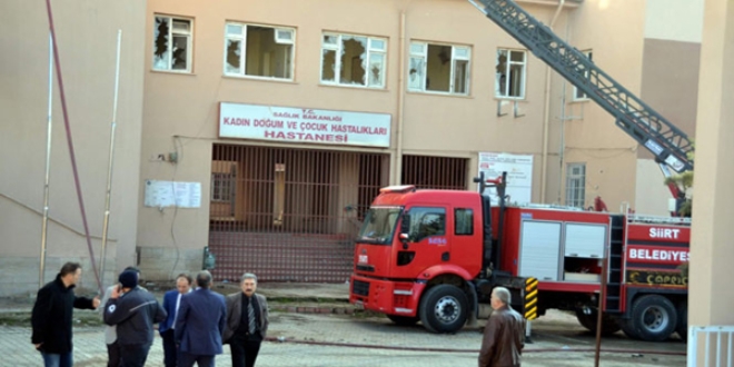 Siirt'te eski doğum hastanesinde üçüncü yangın