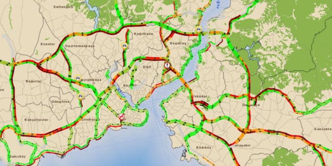 stanbul'da trafik fel