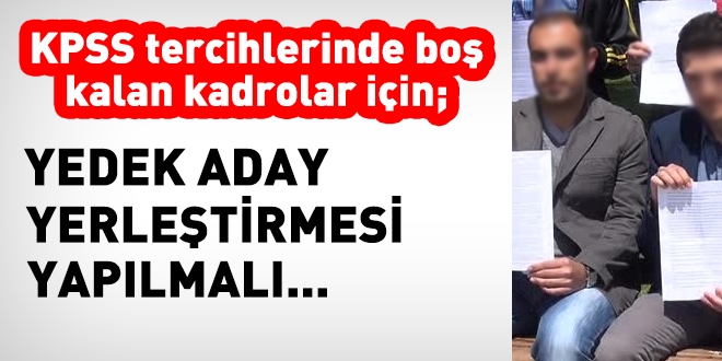 KPSS tercihlerinde yedek aday yerletirmesi yaplabilir