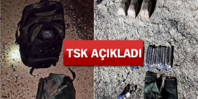 Sınırda 4 adet canlı bomba yeleği!