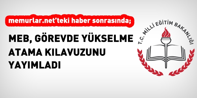 MEB, GYS Atama Kılavuzunu yayımladı