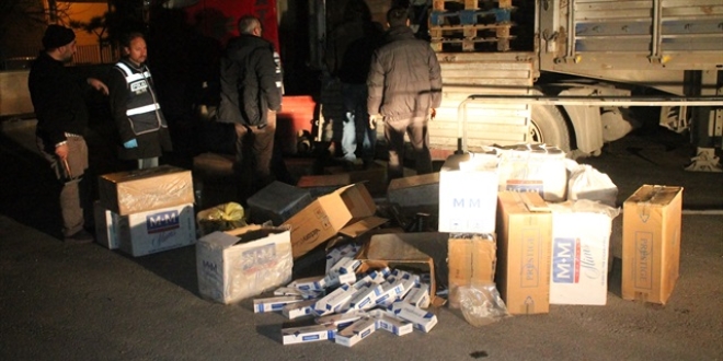 40 bin paket sigara ele geçirildi