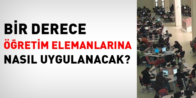 Bir derece, retim elemanlarna nasl uygulanacak?