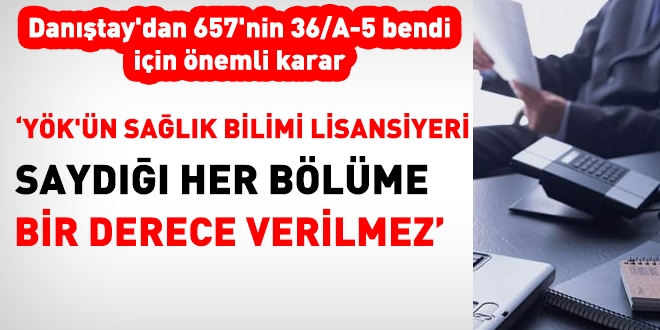 Her sağlık bilimi lisansiyerine bir derece verilmeyecek