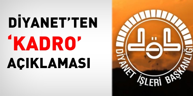 Diyanet'ten 'kadro' açıklaması