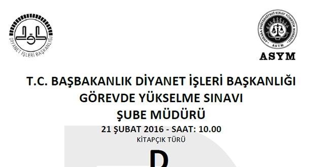 Diyanet, grevde ykselme (ube mdrl) snav soru ve cevaplar