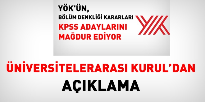 ÜAK'tan denklik açıklaması