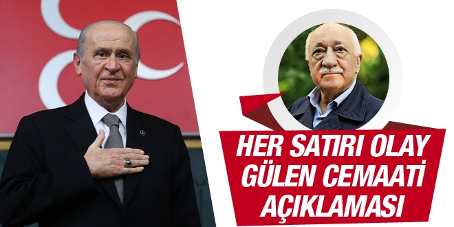 Devlet Bahçeli'den olay Gülen Cemaati açıklaması