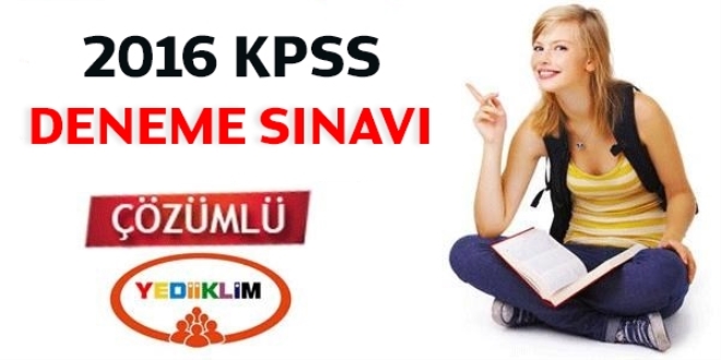 2016 KPSS A Grubu deneme snav