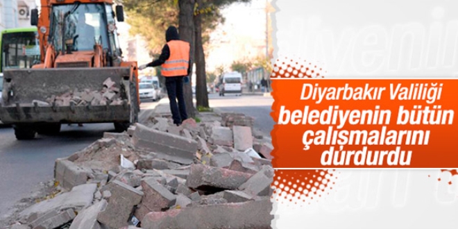 Diyarbakır'da kaldırım ve yol çalışmaları durdu