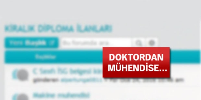 Kiralık diploma, yeni bir kazanç yolu oldu