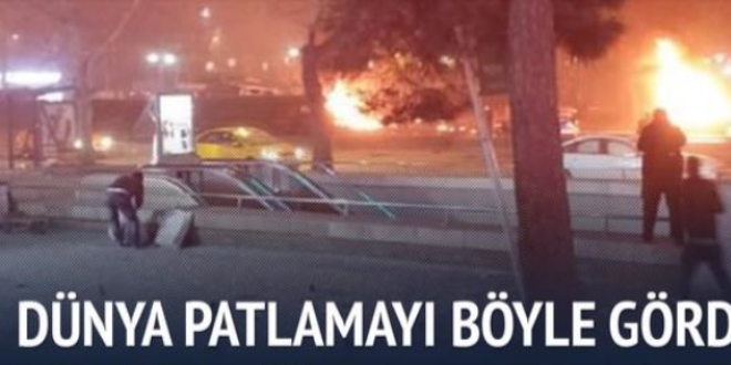 Dünya patlamayı böyle gördü
