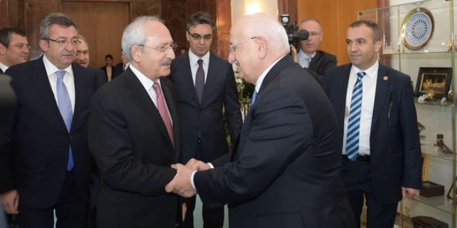 Kılıçdaroğlu TBMM Başkanı İsmail Kahraman ile görüşüyor