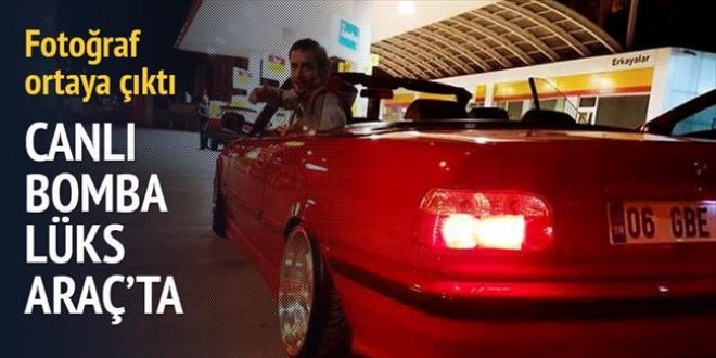 Canlı bomba üstü açık BMW'de