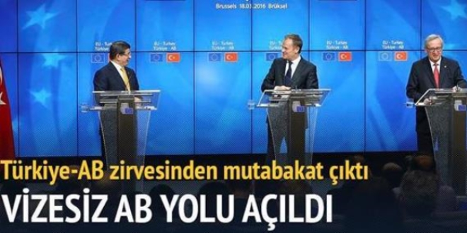 Brüksel'de vizesiz Avrupa'nın yolu açıldı