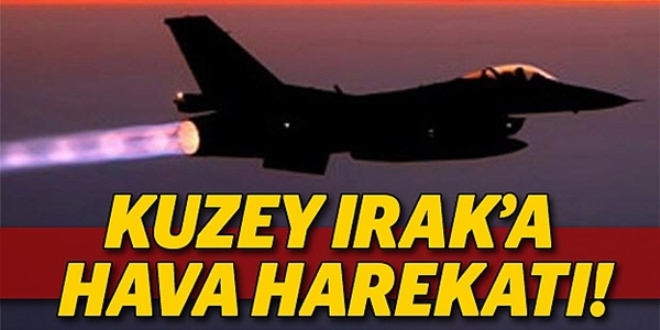 Kuzey Irak'a hava hareketı