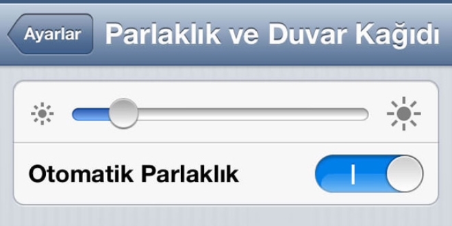 Ekran parlaklığını daha da azaltın