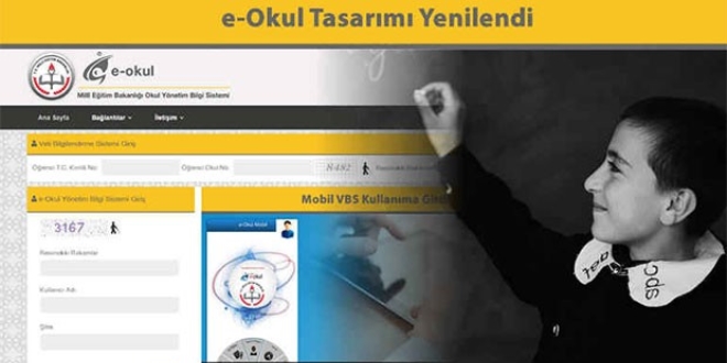 2016 E-Okul VBS ve yönetim bilgi sistemi giriş sayfası