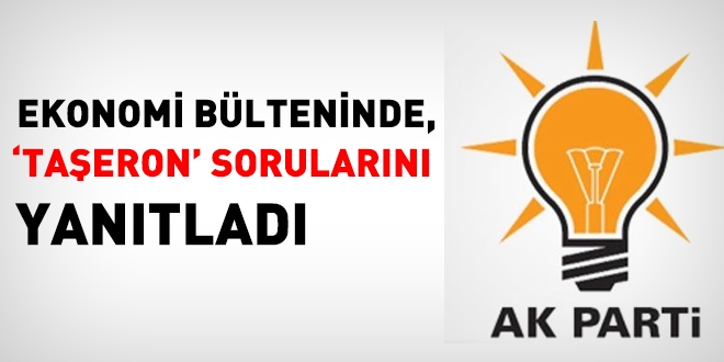 AK Parti 'taeron' sorularn yantlad