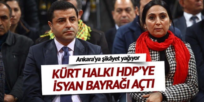Kürt halkı HDP'ye isyan bayrağı açtı