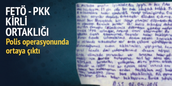 PKK'nın kuryesi FETÖ/PDY'nin evinden çıktı