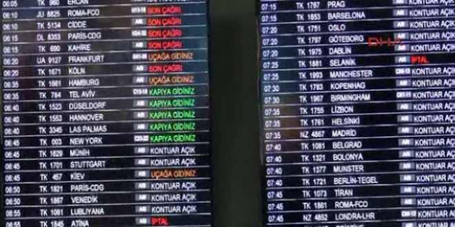 Atina ve Selanik'e yapılan uçak seferleri karşılıklı olarak iptal