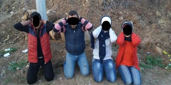 Suriye sınırında 4 yabancı uyruklu kişi yakalandı