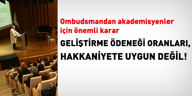 Geliştirme ödeneği oranları adil değil