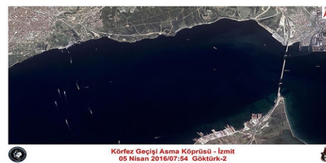 GÖKTÜRK-2 İzmit Körfez Köprüsü'nü görüntüledi