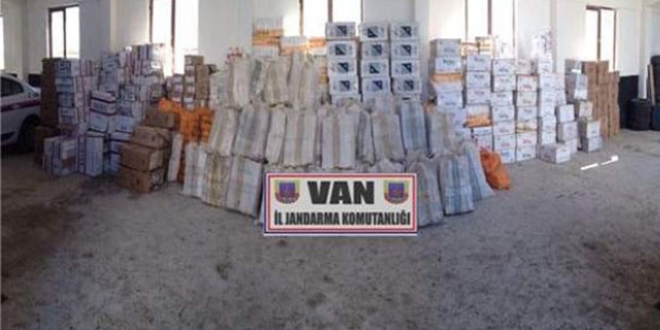 Van'da kaçak sigara operasyonu
