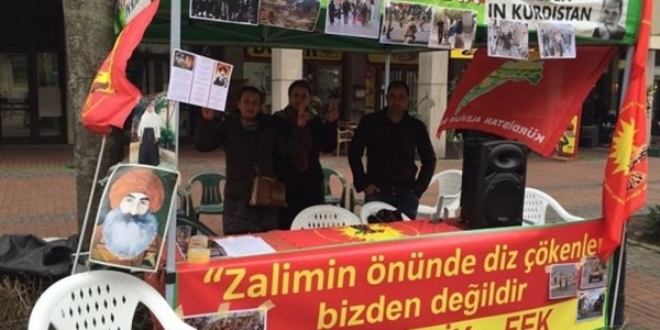 Dortmund'da PKK çadırı kuruldu